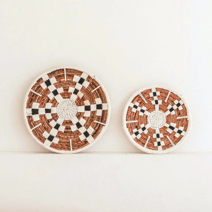 Banana Fiber Boho Wall Basket – Round Decor Bowl, Two Sizes