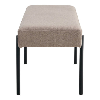 Stone Bench with Black Metal Legs – Modern Accent, 100cm