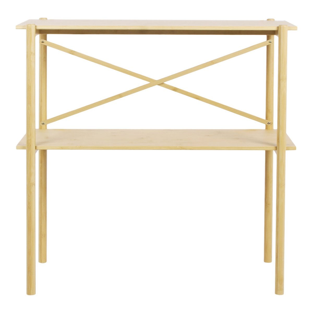 Bamboo Console Table - Natural Slim Entryway Table 83cm