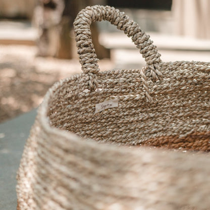 Banana Fiber Storage Basket - Seagrass Laundry & Plant Basket, 3 Sizes