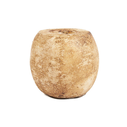 Terracotta Tea Light Candle Holder - Cream Cavestone Design