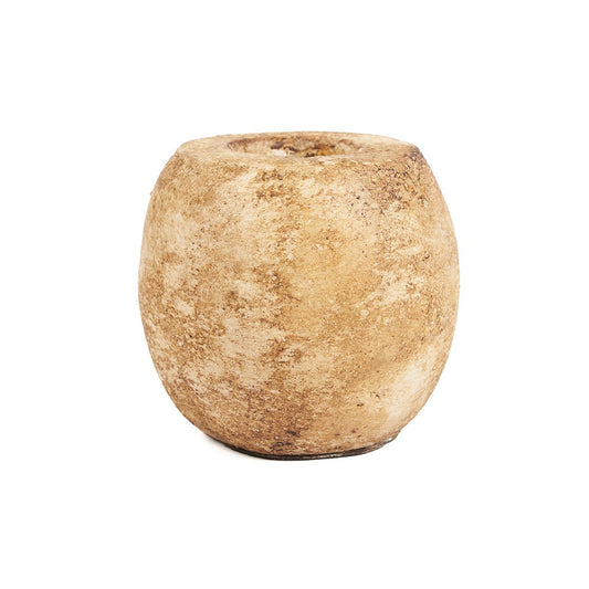 Terracotta Tea Light Candle Holder - Cream Cavestone Design