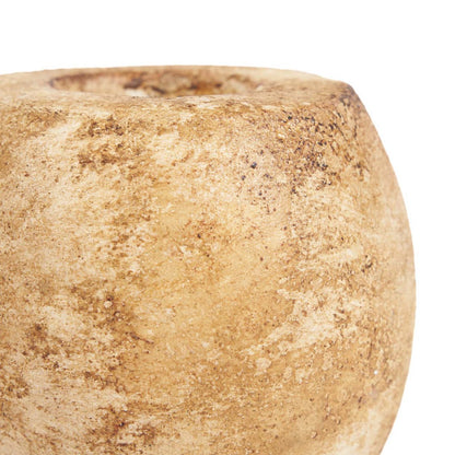 Terracotta Tea Light Candle Holder - Cream Cavestone Design