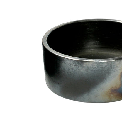 Terracotta Cylinder Dish – Black Burned Finish, Medium Size