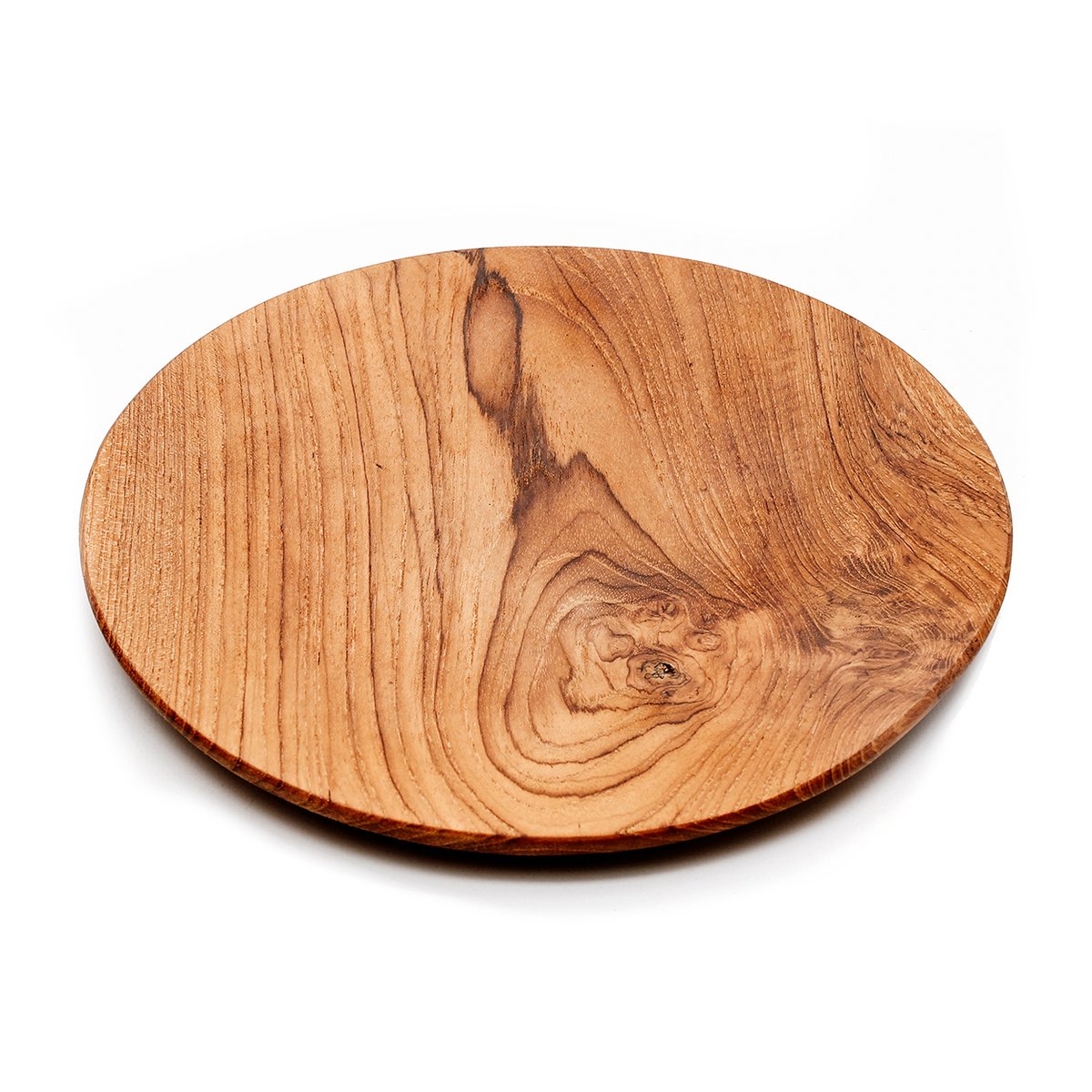Teak Wood Round Plate - Extra Large Rustic Serving Platter