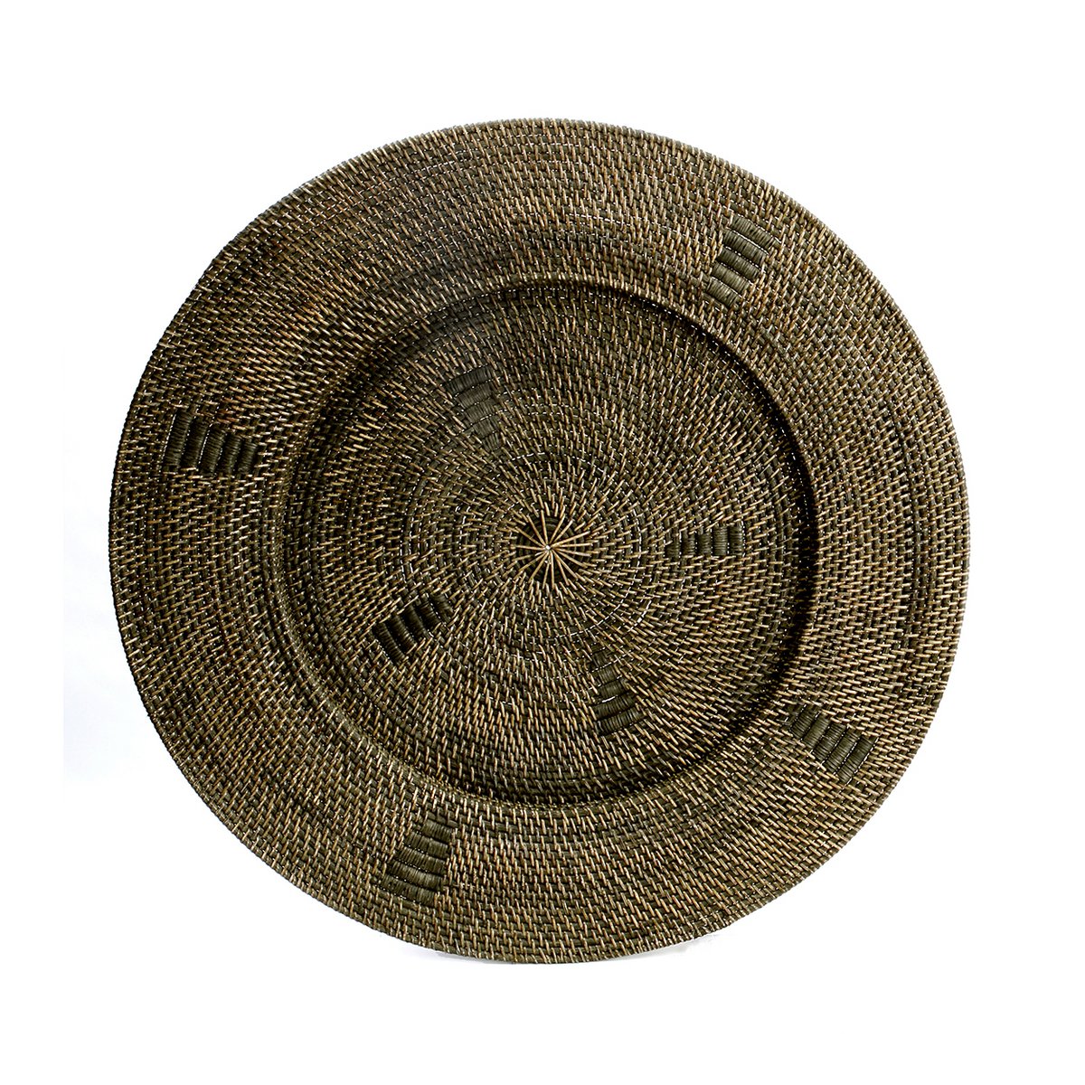 Woven Wall Plate - Brown Ethnic Decor - XL Jasmine Plate