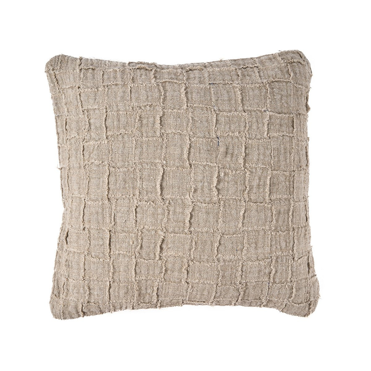 Funda de cojín The Linen Damier - Natural
