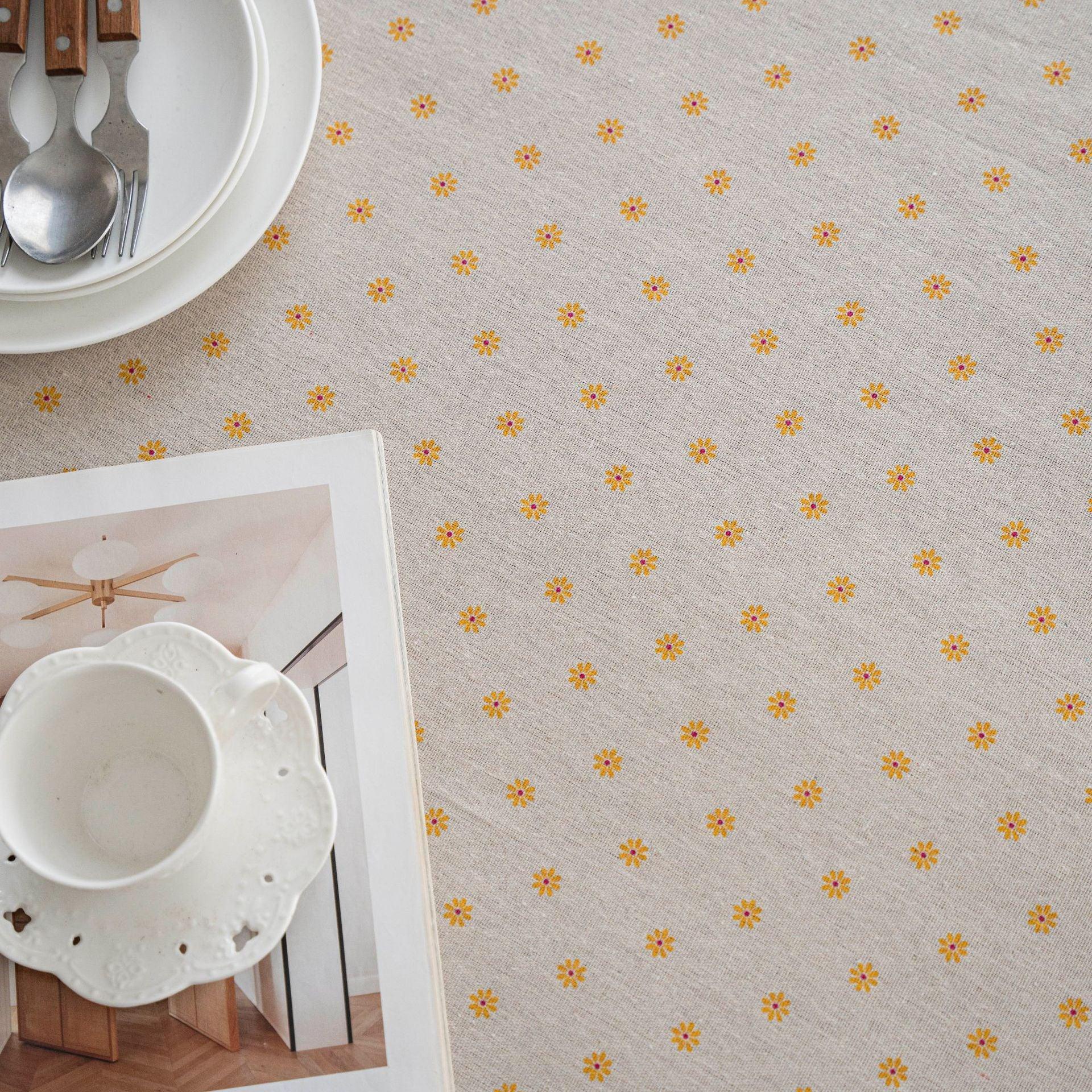 Floral Linen Tablecloth | Picnic, Indoor, Outdoor Dining | Summerblanket - JUGLANA