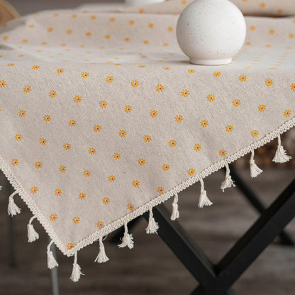 Floral Linen Tablecloth | Picnic, Indoor, Outdoor Dining | Summerblanket - JUGLANA