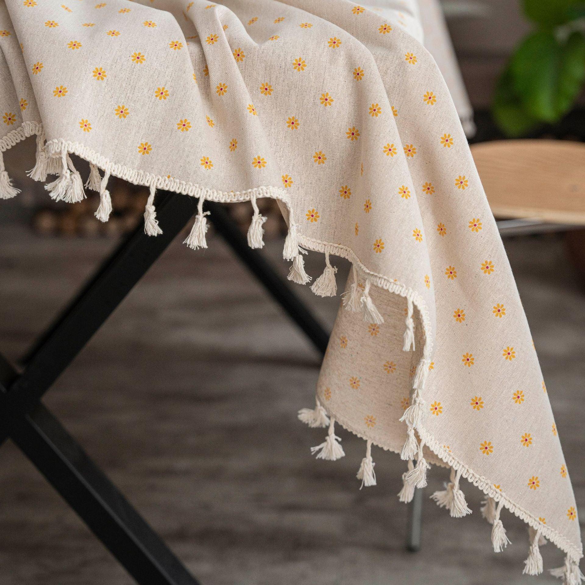 Floral Linen Tablecloth | Picnic, Indoor, Outdoor Dining | Summerblanket - JUGLANA