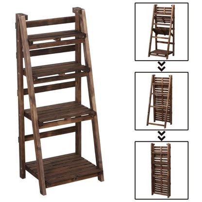folding plant hanger Plant Rack Foldable Fir Wood Display