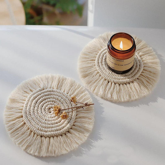 Handmade Macrame Coaster | Organic Cotton - JUGLANA