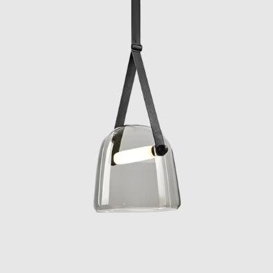 Hanging Pendant Light | Glass, Leather - JUGLANA