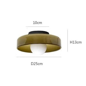 Italian Retro Ceiling Light | Glass & Iron - JUGLANA
