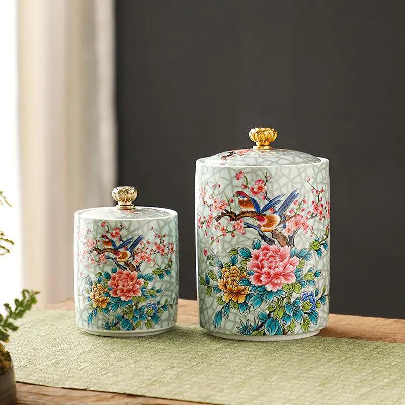 Japanese Painted Storage Jar | Ceramic - JUGLANA