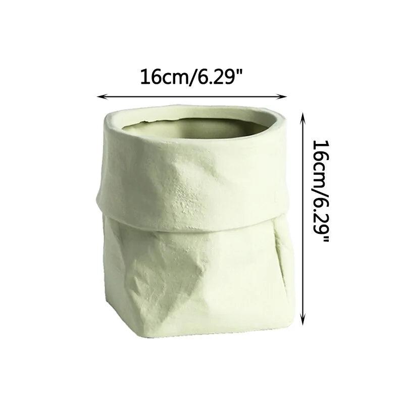 Kraft Paper Flower Pot | Ceramic - JUGLANA