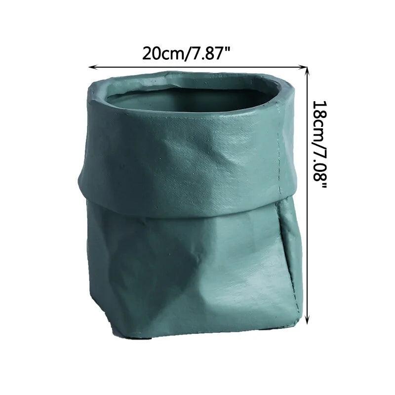 Kraft Paper Flower Pot | Ceramic - JUGLANA