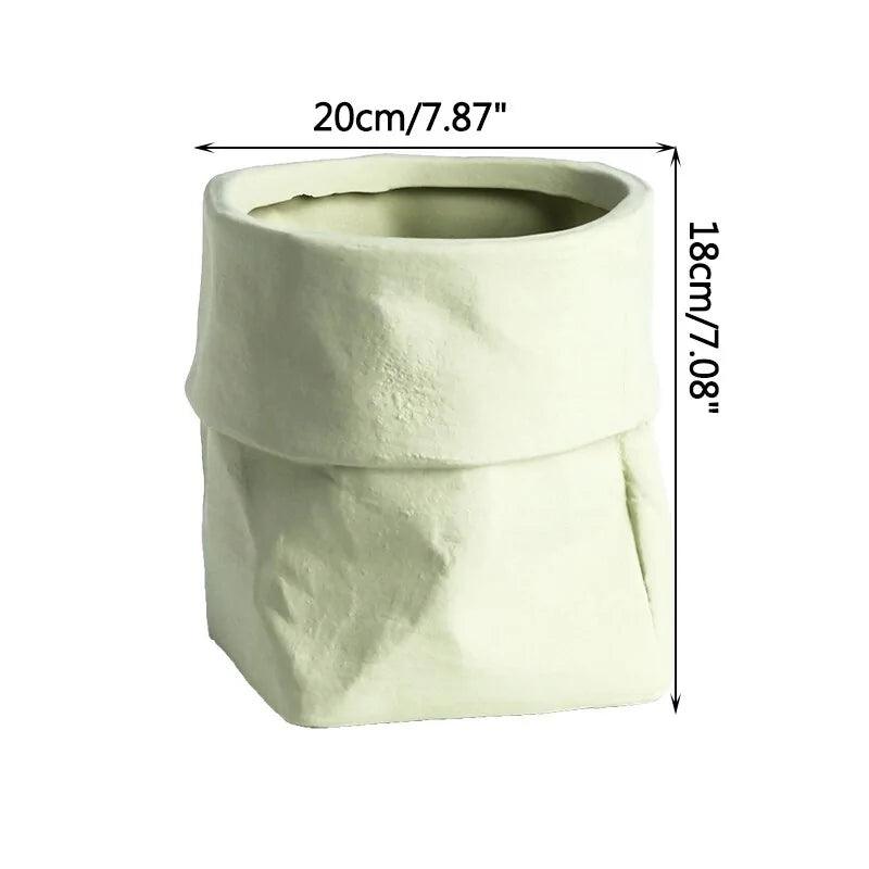 Kraft Paper Flower Pot | Ceramic - JUGLANA