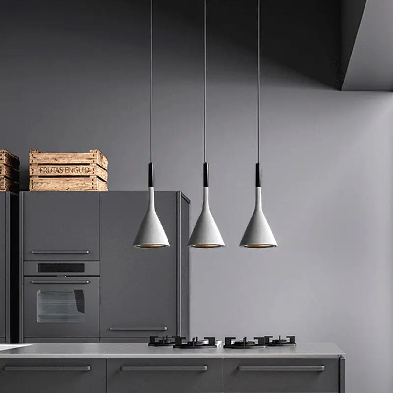 Modern Funnel Pendant Lights | Full Metal