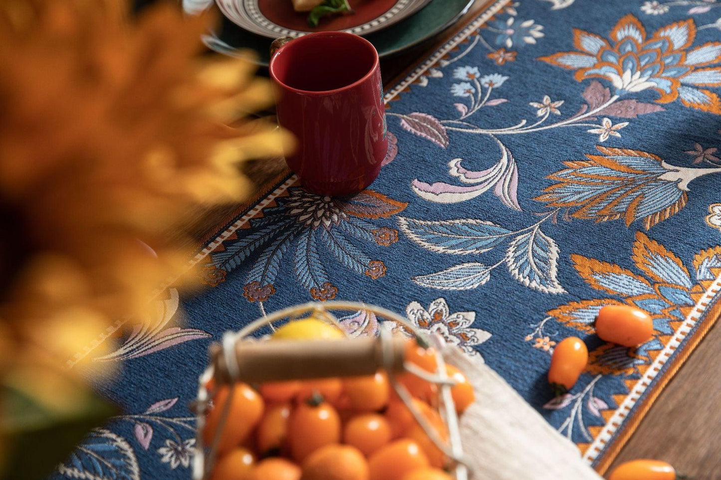 Beautiful Macrame Table Runner with Tassel | Thick Tablecloth | Bar, Dining Table Decor - JUGLANA