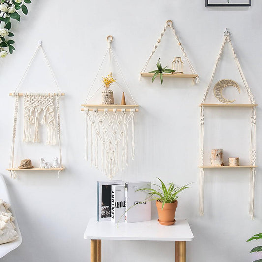 Macrame Wall Shelf | Home Decor, Storage | Handmade - JUGLANA