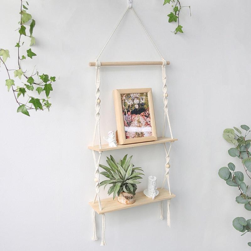 Macrame Wall Shelf | Home Decor, Storage | Handmade - JUGLANA