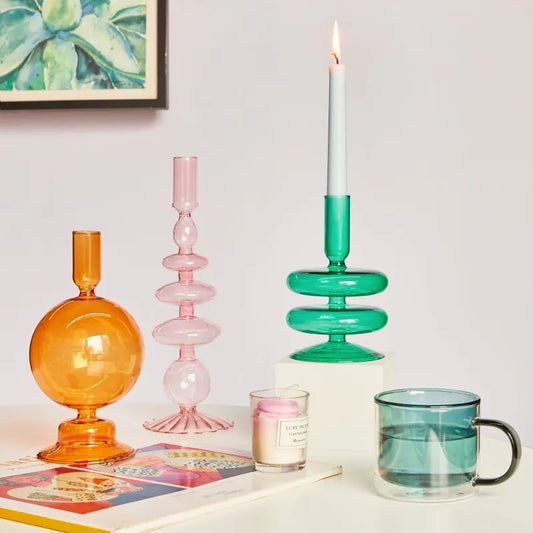 Colorful Floriddle Candle Holder | Glass