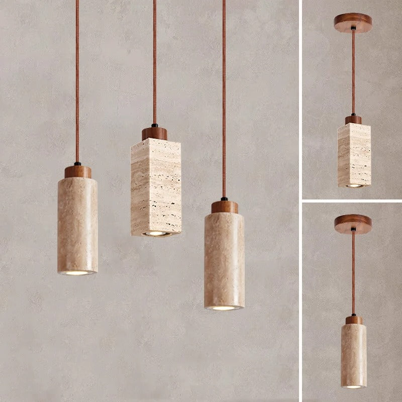 Tavertin Stone Pendant Lamp | Natural Stone