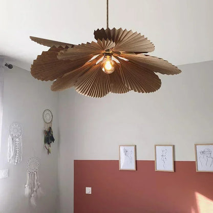 Riffled Leaf Pendant Lamp | Natural Chandelier