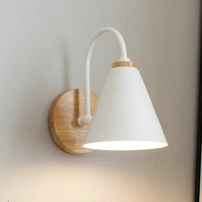 Nordic Bell Wall Lamp | Wood & Metal