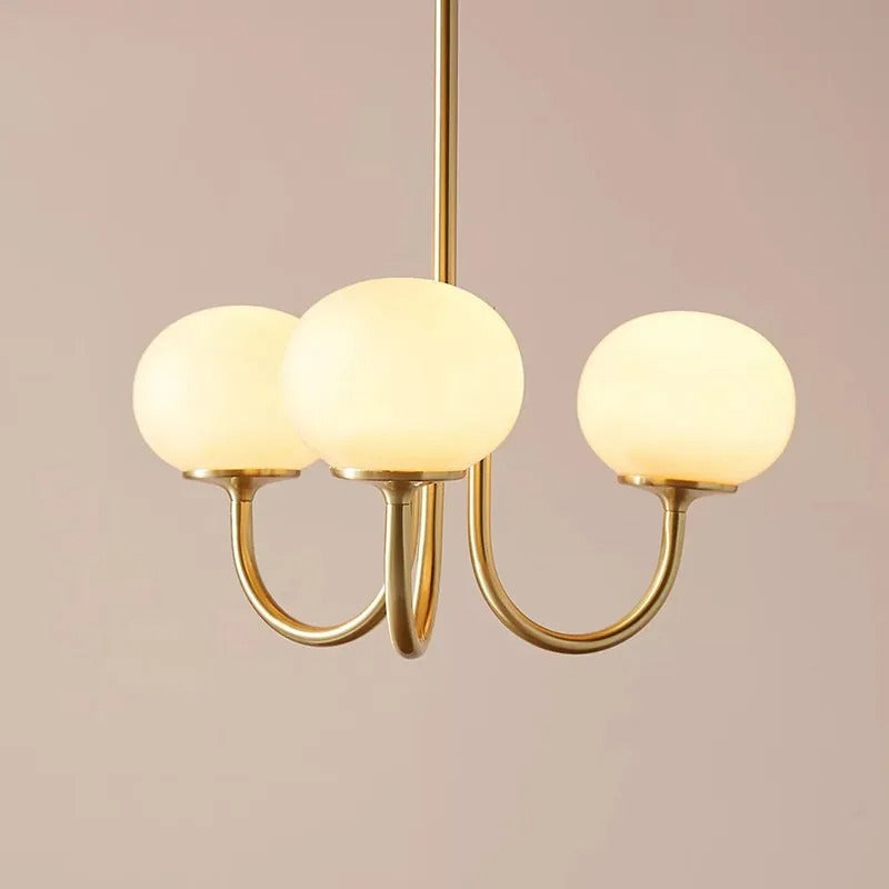 Classic Nordic Chandelier | Metal & Glass