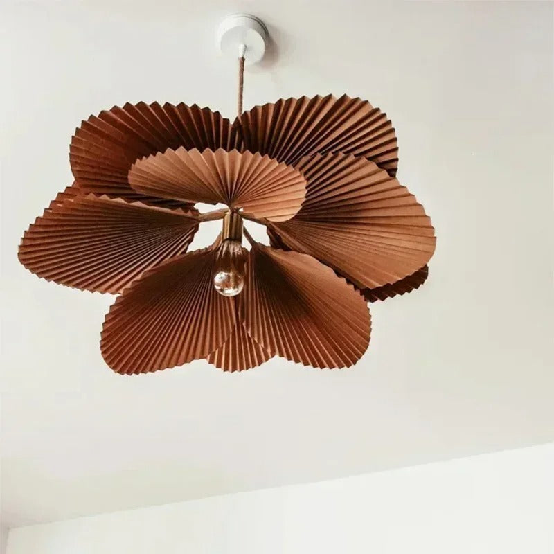 Riffled Leaf Pendant Lamp | Natural Chandelier