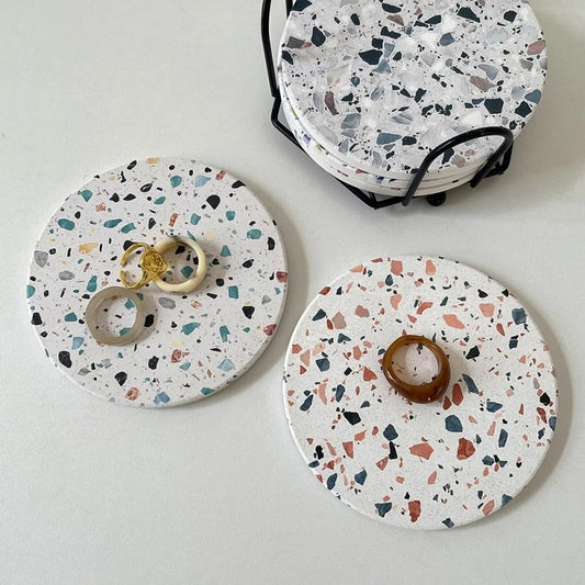 Runde Terrazzo Coasters | Kjøkkenutstyr