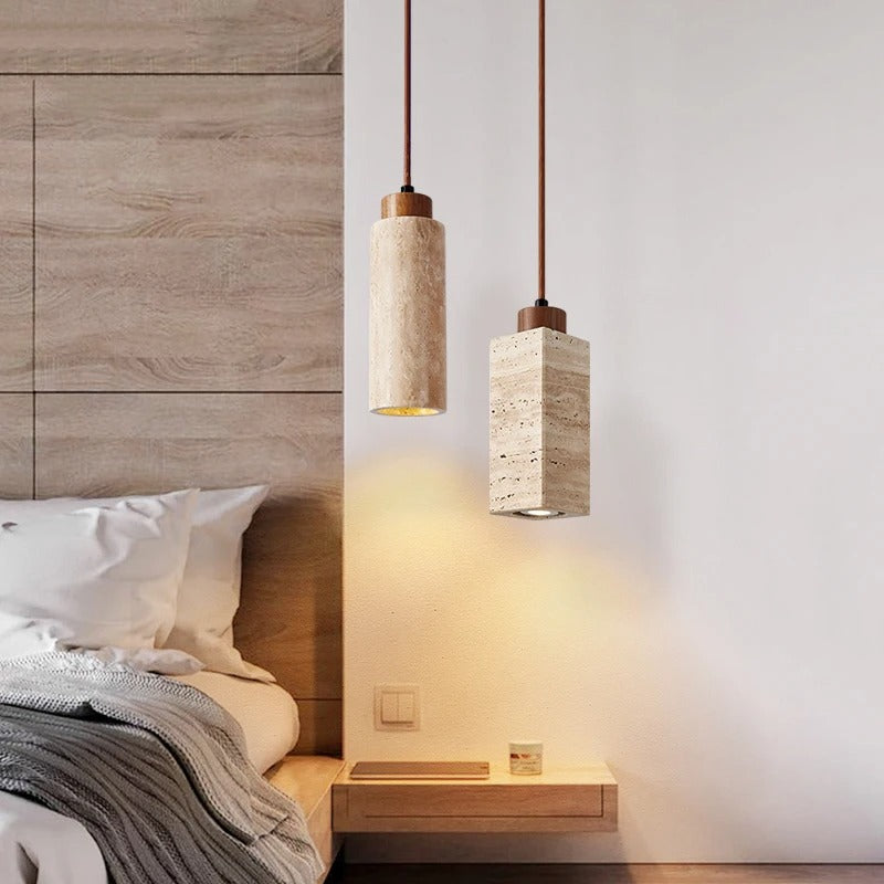 Tavertin Stone Pendant Lamp | Natural Stone