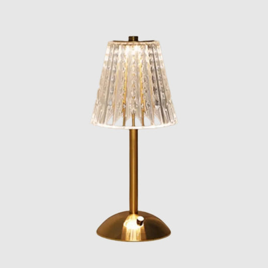 Classic Crystal Table Lamp | Metal & Glass