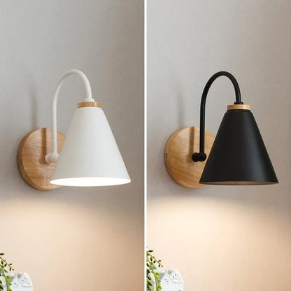 Nordic Bell Wall Lamp | Wood & Metal