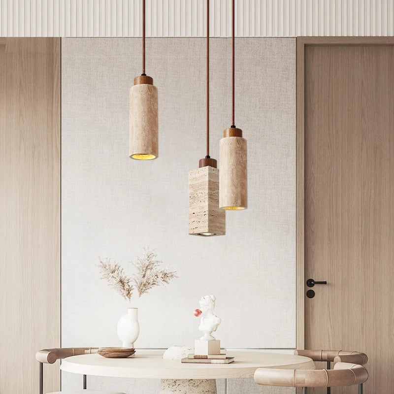 Tavertin Stone Pendant Lamp | Natural Stone