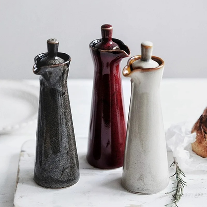 Runned Glazed Dispenser Bottle | Κεραμικός