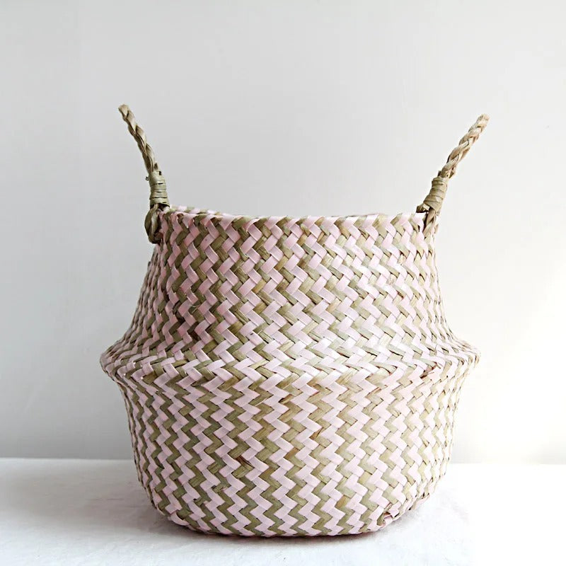 Boho Wicker Storage | Natural Straw