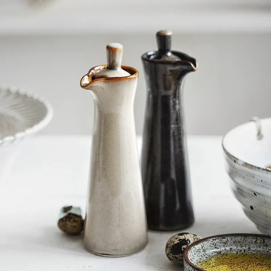 Runned Glazed Dispenser Bottle | Ceramic