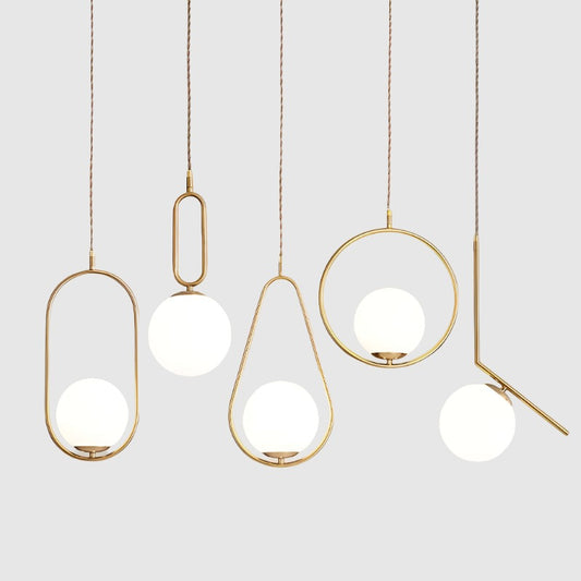 Minimalistic Lantern Pendant Light | Metal & Glass - JUGLANA