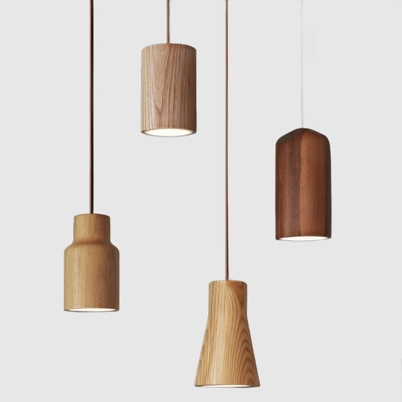 Small Pendant Light | Solid Ash Wood - JUGLANA