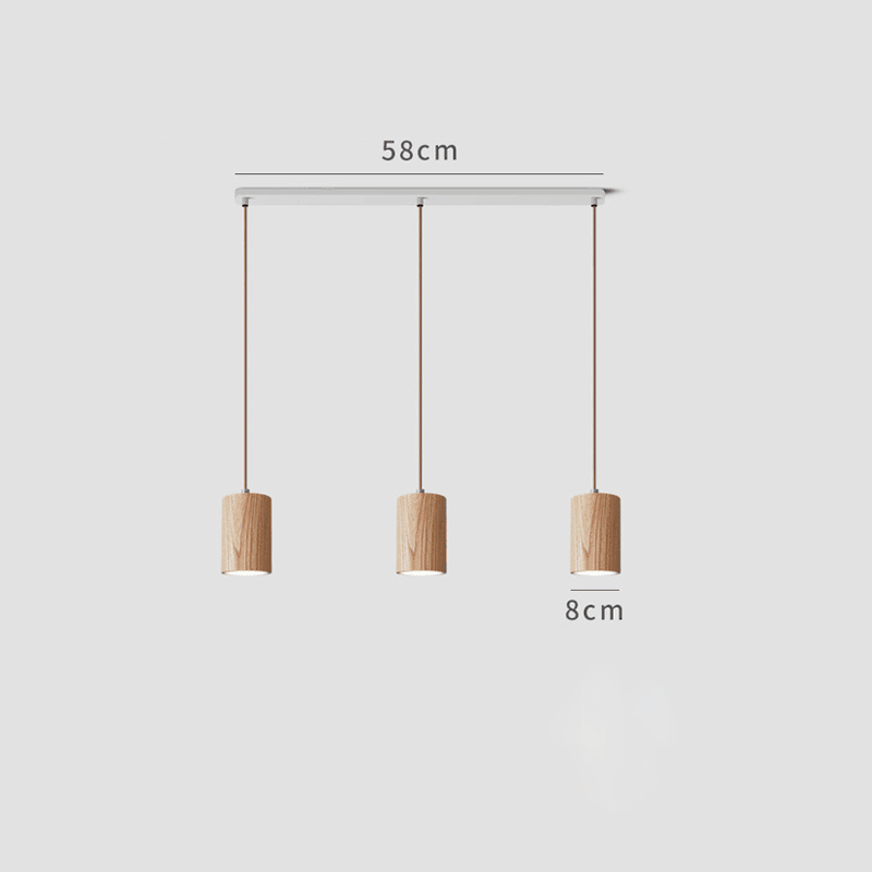 Minimalistic Pendant Light | Solid Wood, Cord Cable - JUGLANA