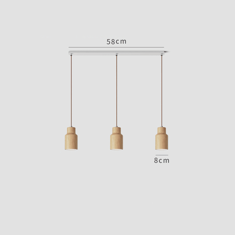 Minimalistic Pendant Light | Solid Wood, Cord Cable - JUGLANA