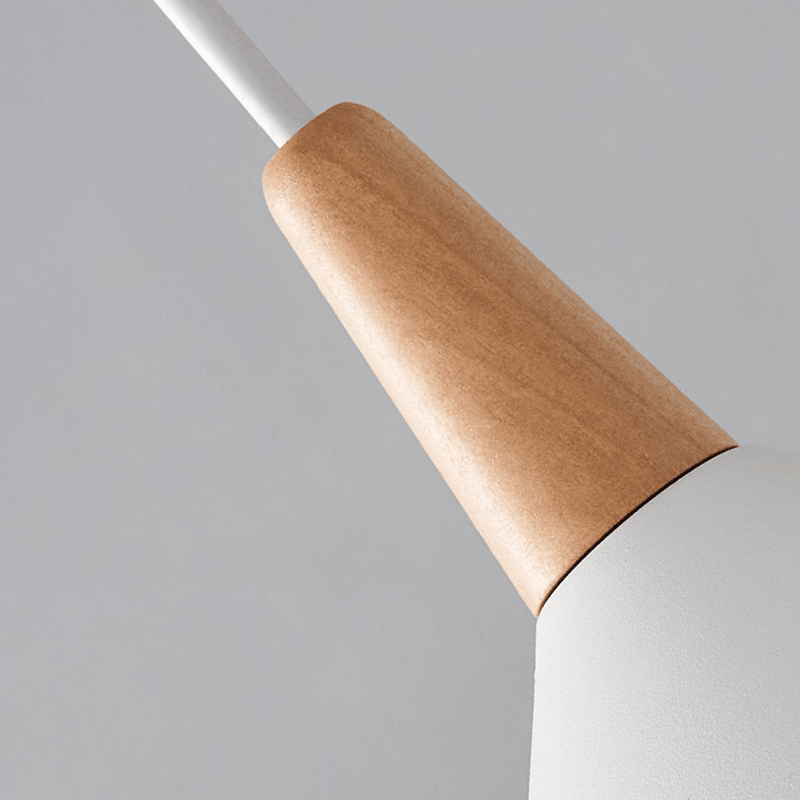 Minimalistic Umbrella Lamp | Wood & Metal - JUGLANA