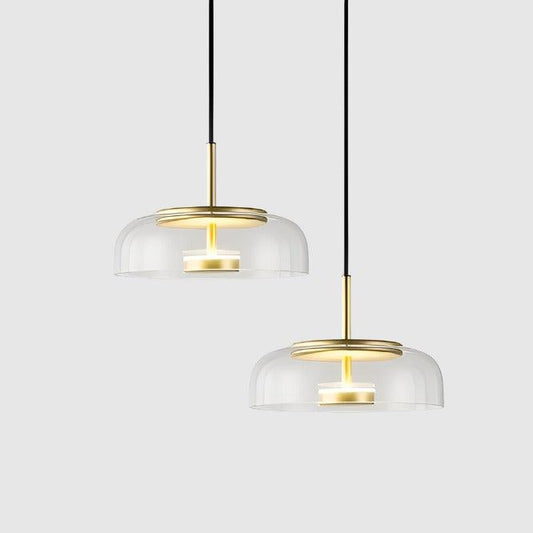 Modern Diner Pendant Lamp | Glass & Metal - JUGLANA
