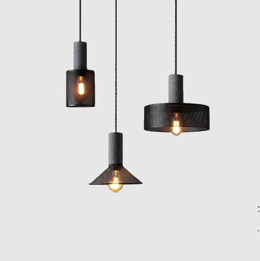 Modern Industrial Lamp | Stone & Metal - JUGLANA