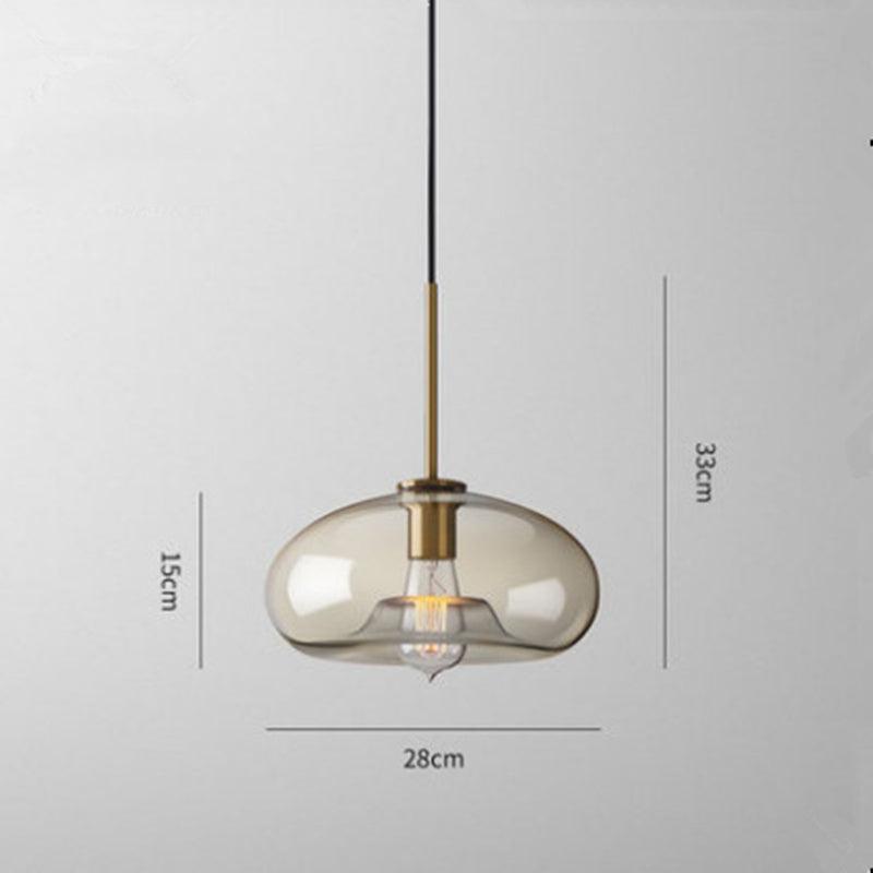 Modern Minimalistic Pendant Light | Brass & Glass - JUGLANA