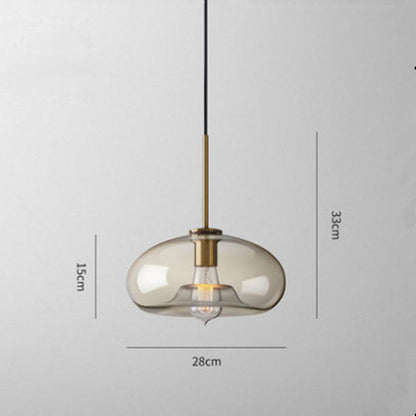 Modern Minimalistic Pendant Light | Brass & Glass - JUGLANA