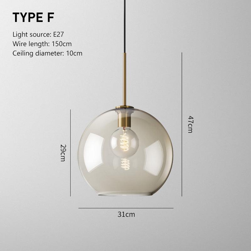 Modern Minimalistic Pendant Light | Brass & Glass - JUGLANA